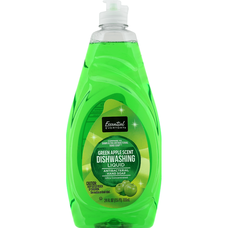 Essential Everyday Dishwashing Liquid, Ultra Concentrated, Green Apple