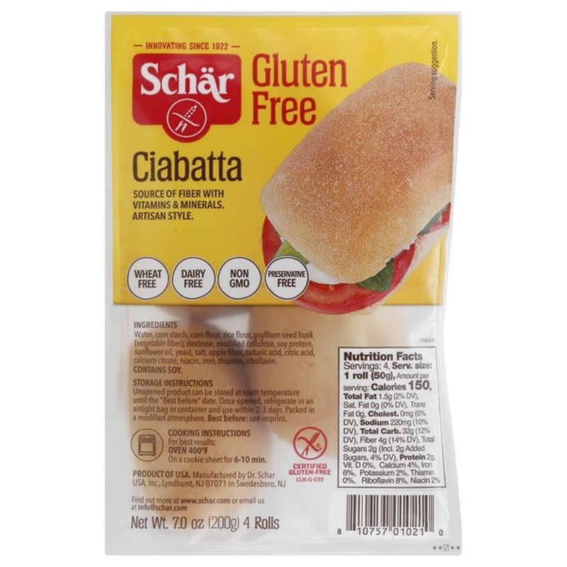 Dr. Schar Gluten Free Ciabatta Rolls (4 Each) From Safeway - Instacart