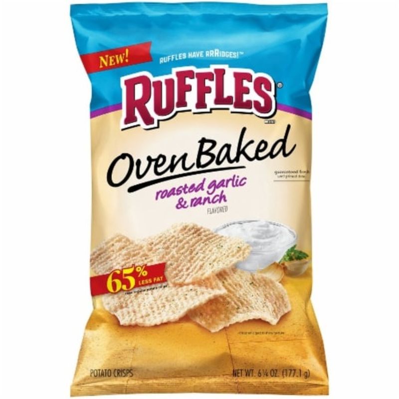 Ruffles Oven Baked Roasted Garlic And Ranch Potato Crisps (6.25 oz