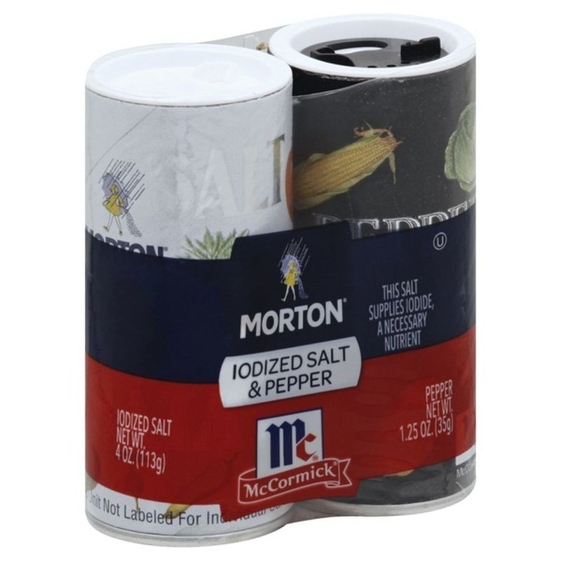 Morton McCormick Iodized Salt & Pepper - 2 CT (2 Ct) From Greer's ...