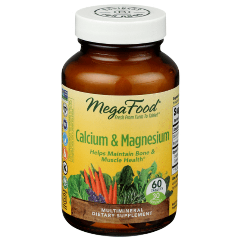 Megafood Whole Food Calcium Magnesium And Potassium Vegetarian Tablets 60 Ct Instacart 1020