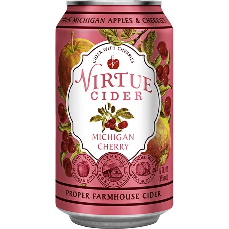 Virtue Cider Michigan Cherry Farmhouse Cider (12 oz) Instacart