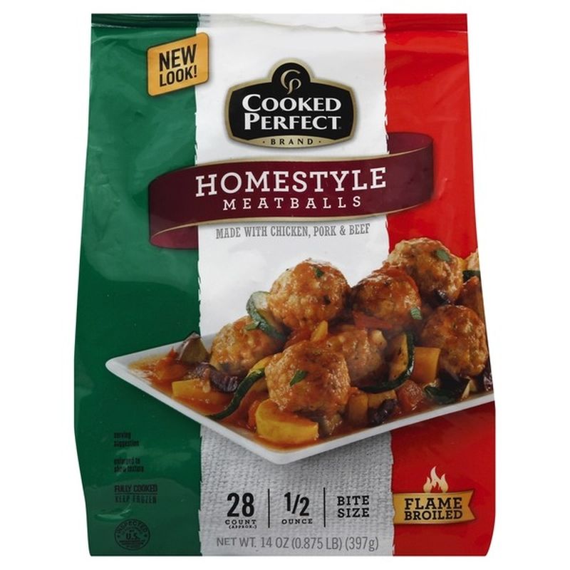 Cooked Perfect Homestyle Meatballs (14 oz) Instacart