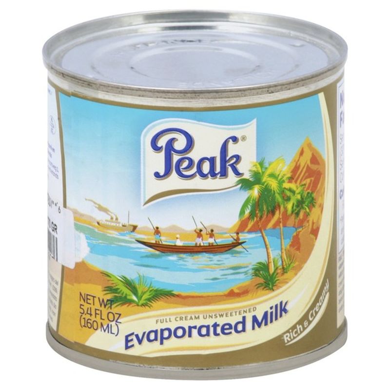 Peak Milk, Evaporated, Full Cream Unsweetened (5.4 Oz) - Instacart