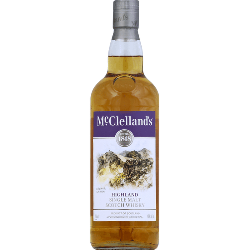 McClelland's Scotch Whisky, Highland Single Malt (750 ml) Instacart