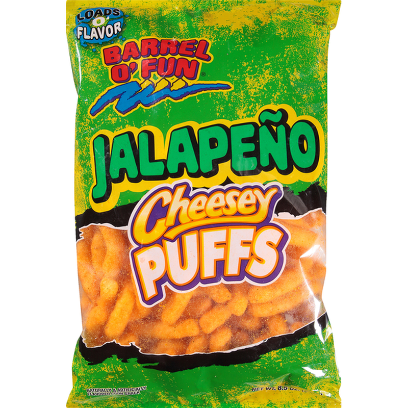 Barrel O'Fun Corn Snack, Jalapeno, Cheesey Puffs (8.5 oz) Instacart