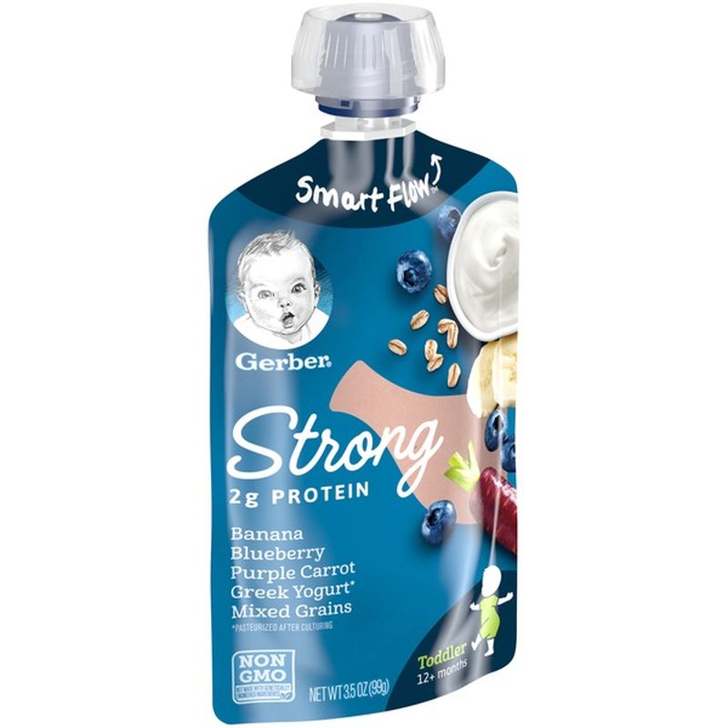 Gerber Strong Banana Blueberry Purple Carrot Greek Yogurt