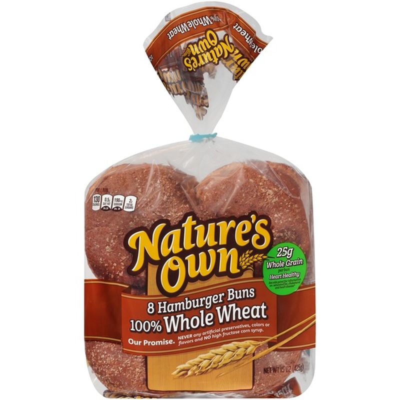 Nature's Own Whole Wheat Hamburger Buns (8 ct) - Instacart