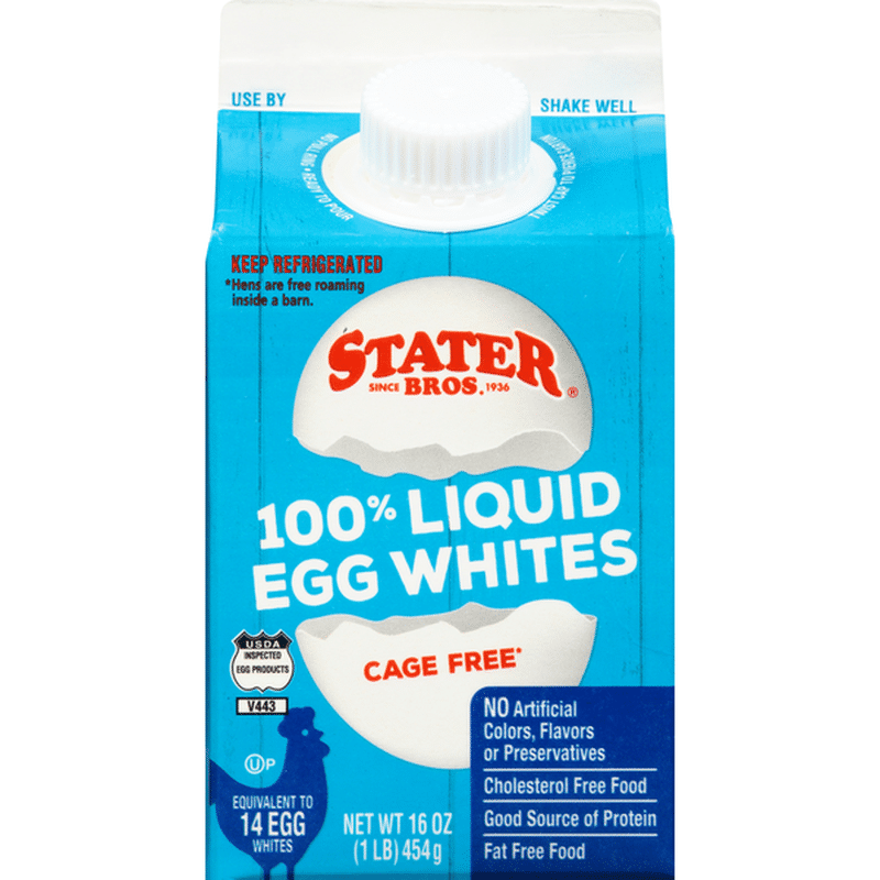 Stater Bros. Markets Egg Whites, 100 Liquid (16 fl oz) Delivery or