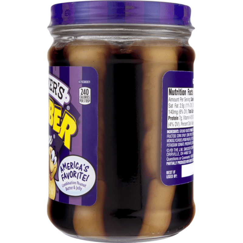 Smucker's Goober Peanut Butter & Grape Jelly Stripes (18 Oz) - Instacart