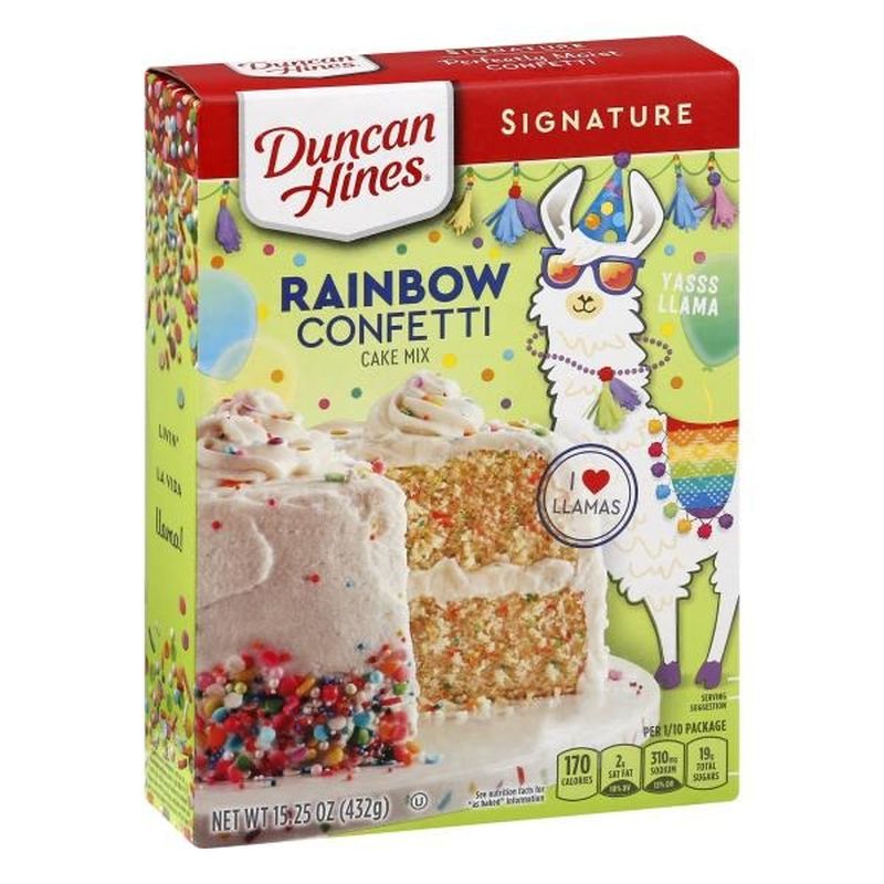 Duncan Hines Cake Mix, Rainbow Confetti (15.25 oz) from Publix Instacart