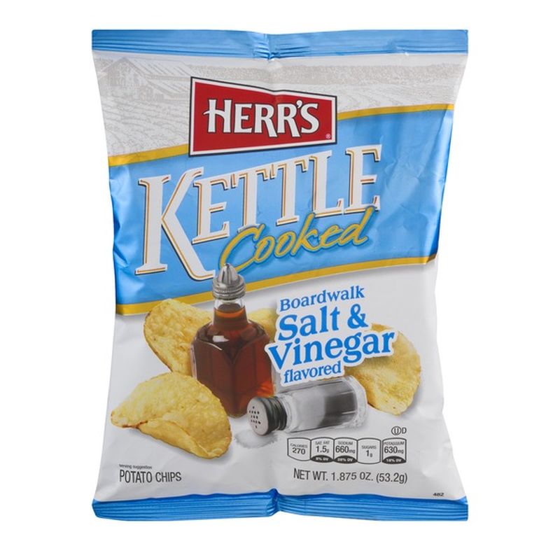Herr's Kettle Cooked Boardwalk Salt & Vinegar Potato Chips (1.875 oz