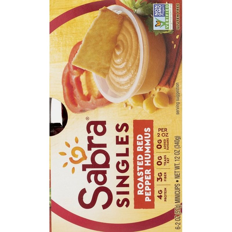 Sabra Singles Roasted Red Pepper Hummus (2 oz) from Kroger Instacart