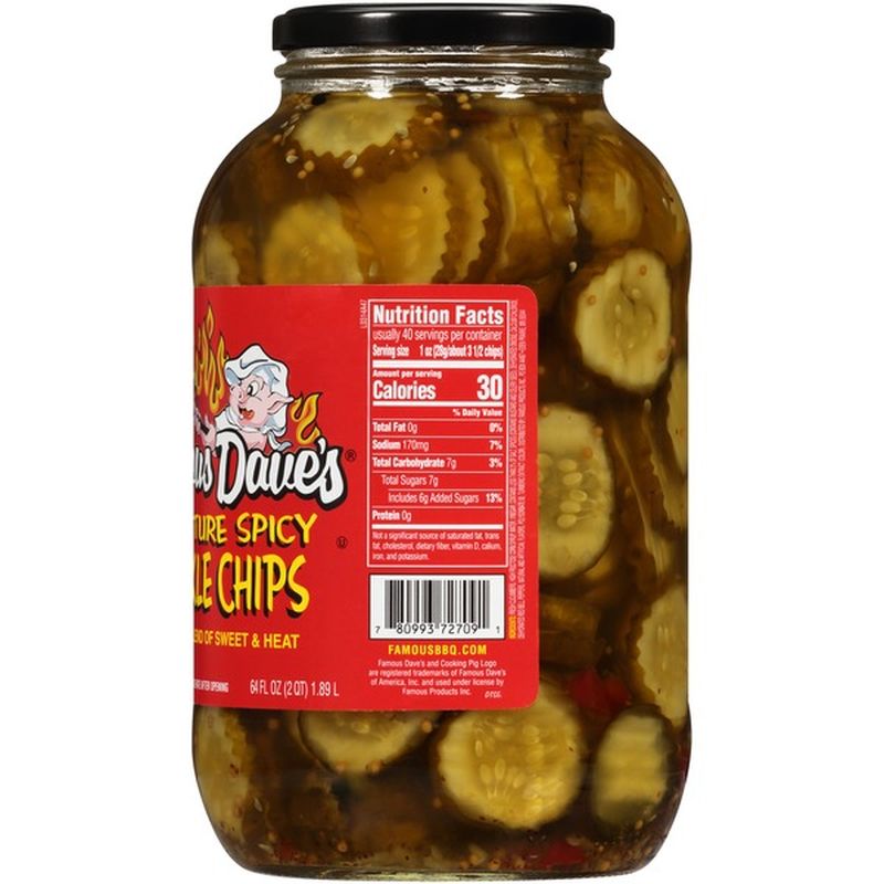 Famous Dave's Signature Spicy Pickle Chips (64 fl oz) Instacart