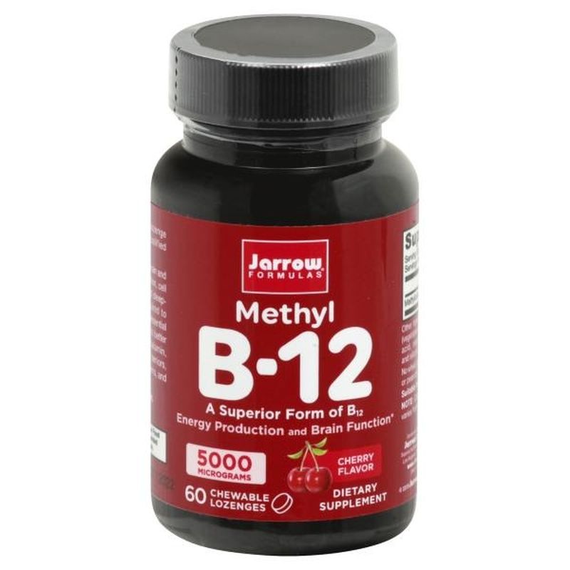 Jarrow Formulas Methyl B-12, 5000 Mcg, Chewable Lozenges, Cherry Flavor ...