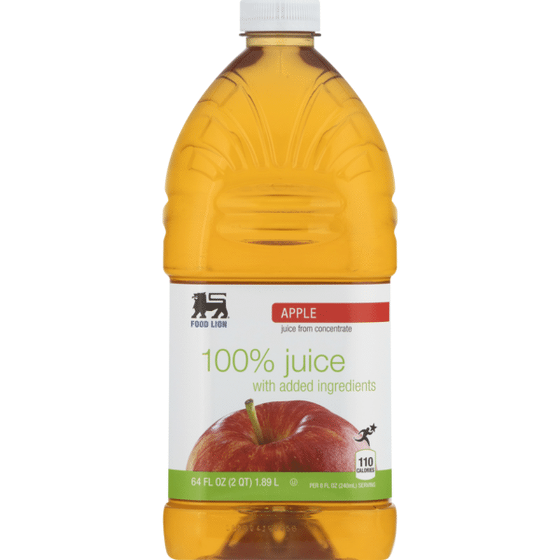 Food Lion Juice, From Concentrate, Apple, Bottle (64 fl oz) Instacart