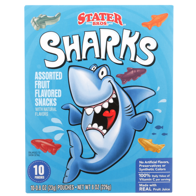 Stater Bros. Markets Fruit Snacks, Assorted, Sharks (10 each) - Instacart