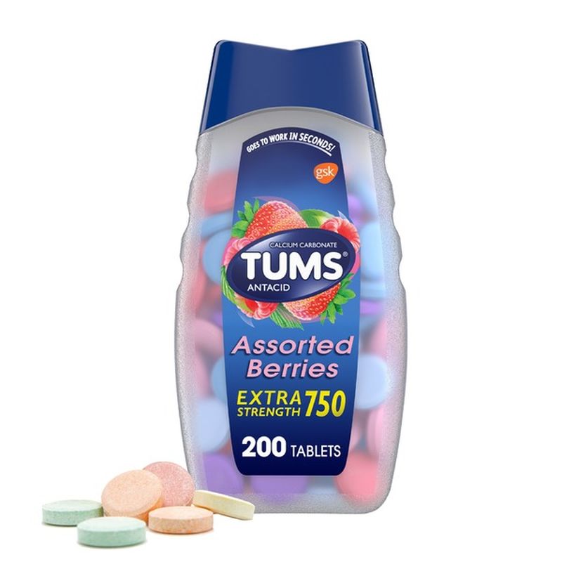 Tums Antacid Chewable Extra Strength Tablets, Antacid Chewable Extra
