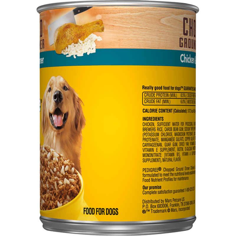 Pedigree Traditional Ground Dinner Chicken & Rice Wet Dog Food (13.2 oz