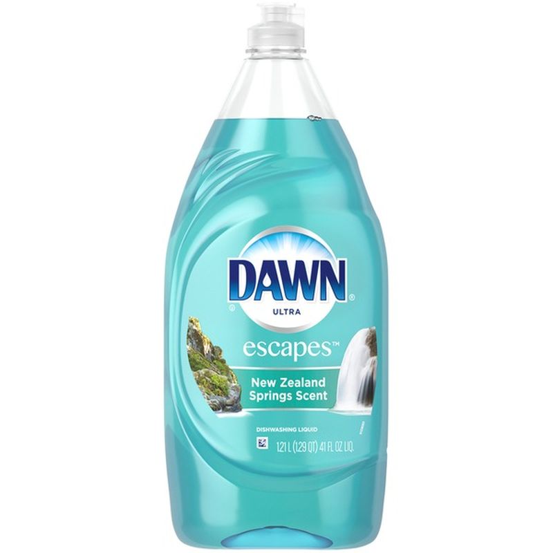 Dawn Escapes Dishwashing Liquid Dish Soap New Zealand Springs, Dish
