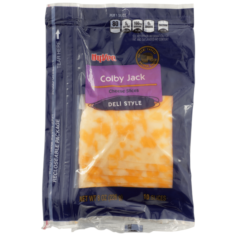 HyVee Colby Jack Deli Style Cheese Slices (8 oz) Instacart