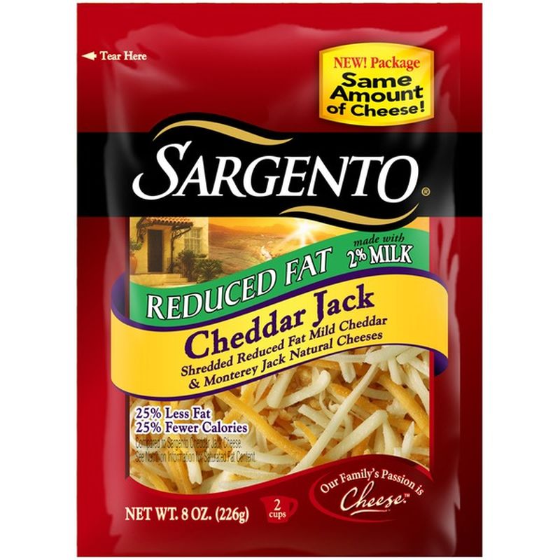 Sargento® Reduced Fat Cheddar Jack Shredded Cheese (8 oz) Instacart