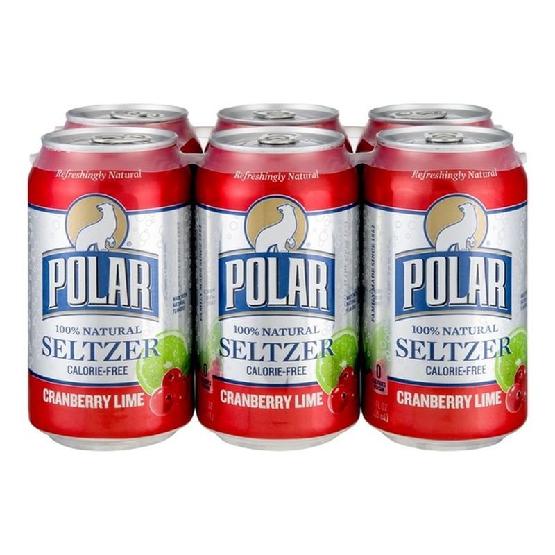 Polar Cranberry Lime Seltzer Water 6 PK (12 fl oz) Instacart