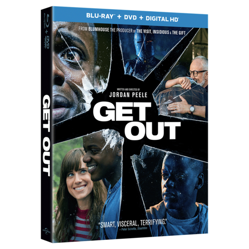 Jordan Peele Get Out Movie on Blue Ray DVD Digital HD