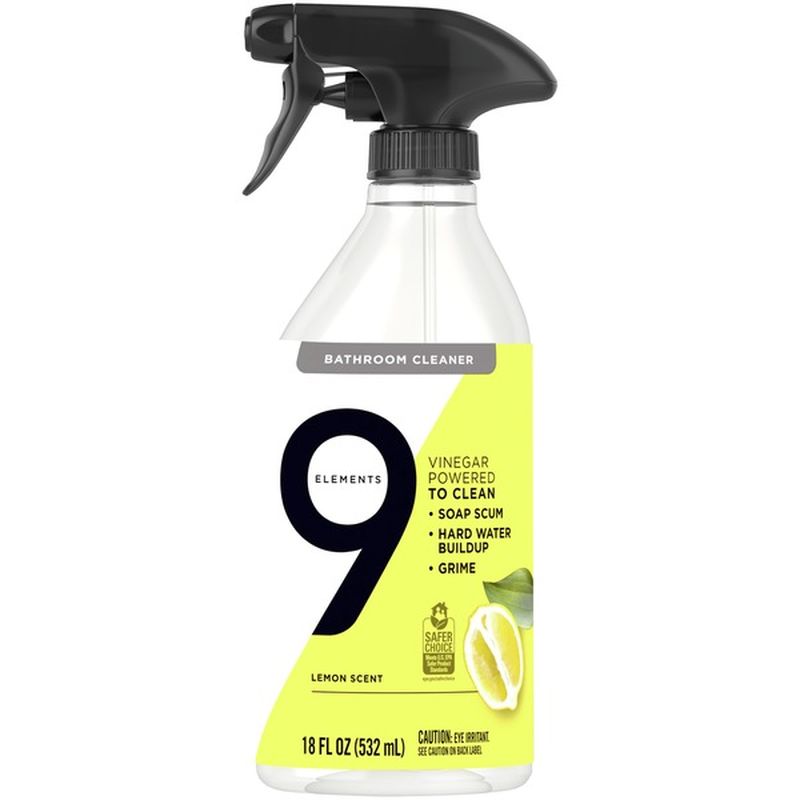9 Elements Bathroom Cleaner, Lemon Multi Surface Shower, Tub, & Tile