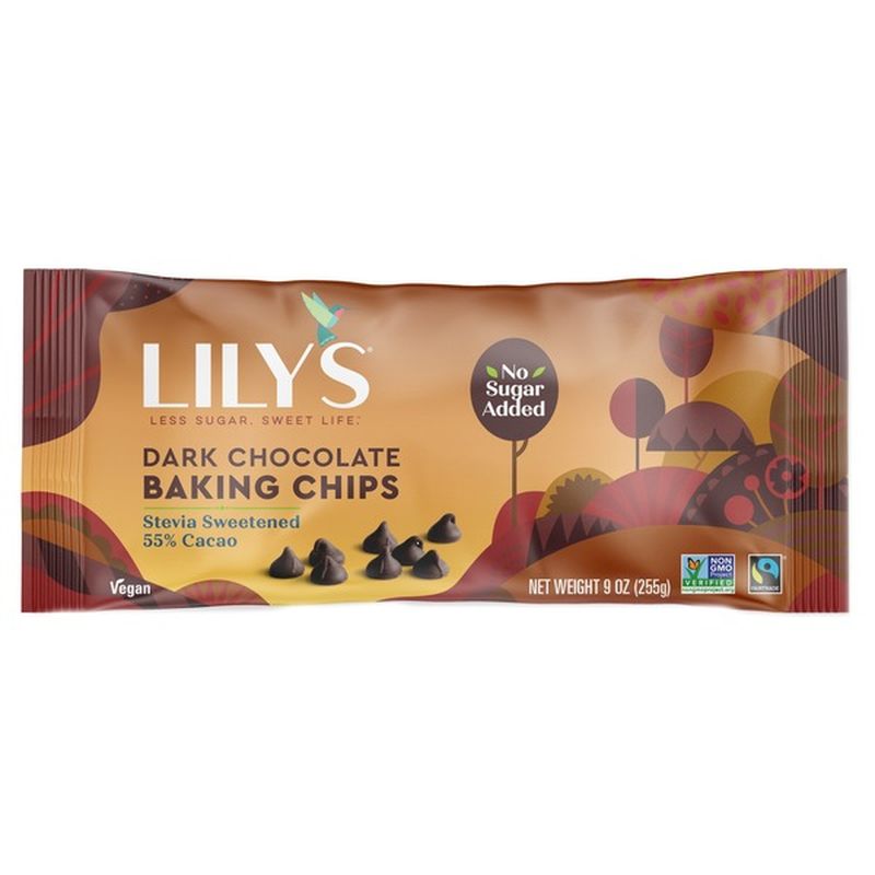 Lily's Baking Chips, Dark Chocolate, 55 Cacao (9 oz) from HEB