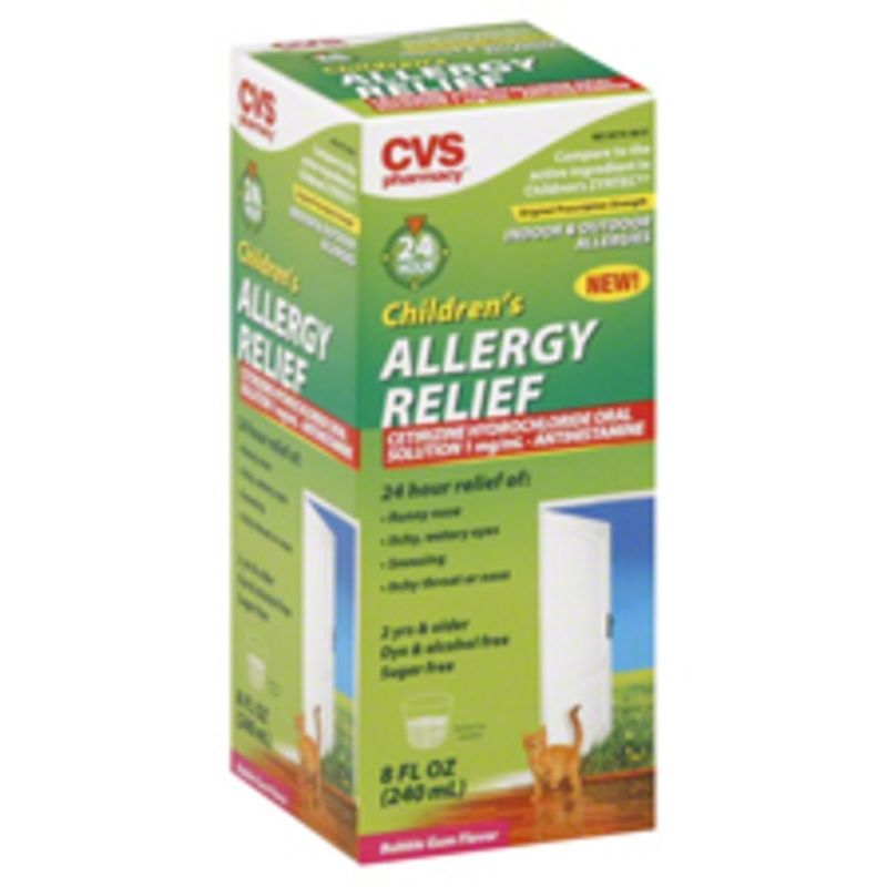 CVS Pharmacy Children&#039;s 24 Hour Indoor/Outdoor Allergy Relief, Bubble Gum Flavor (8 oz) Delivery