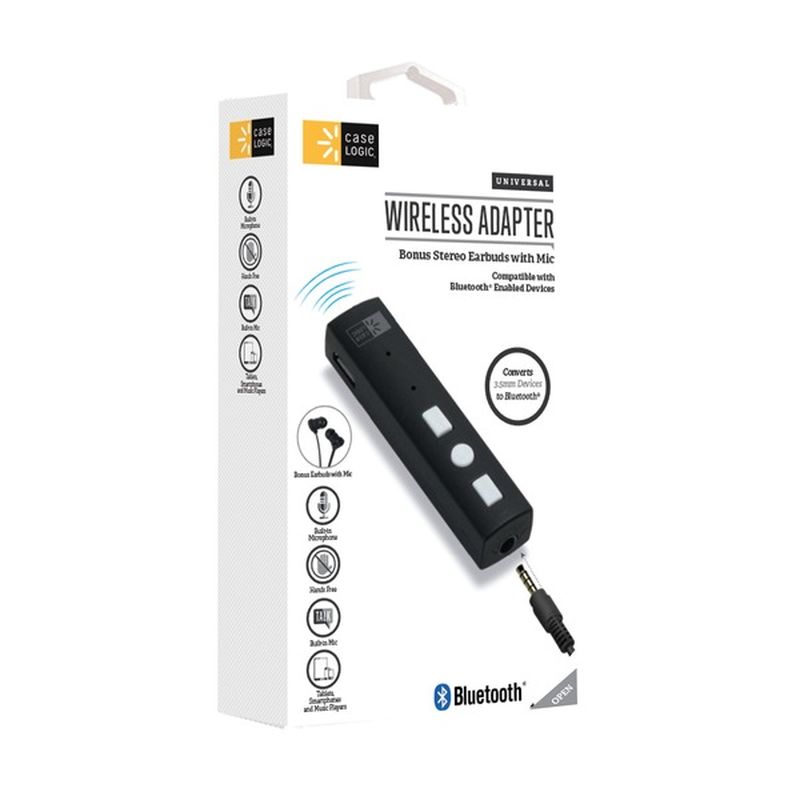 Case Logic Universal Wireless Bluetooth Adapter With Microphone & Earbuds