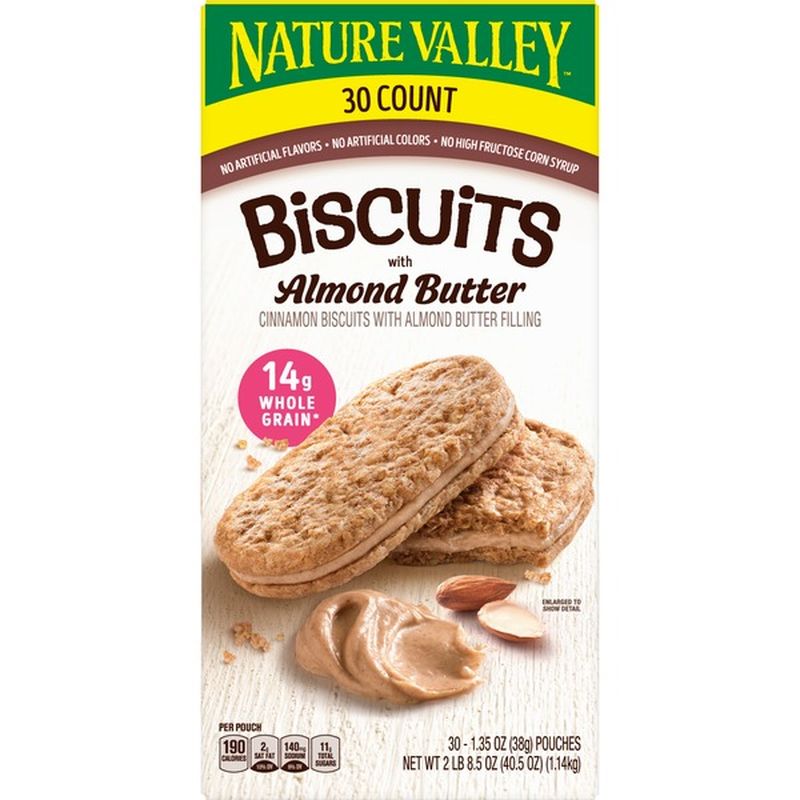 Nature Valley Cinnamon Biscuits With Almond Butter, 30 Count (40.5 oz
