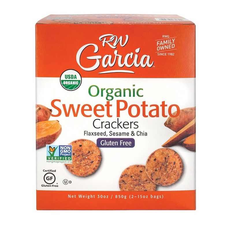 Rw Garcia Organic 3 Seed Sweet Potato Crackers (15 Oz) - Instacart