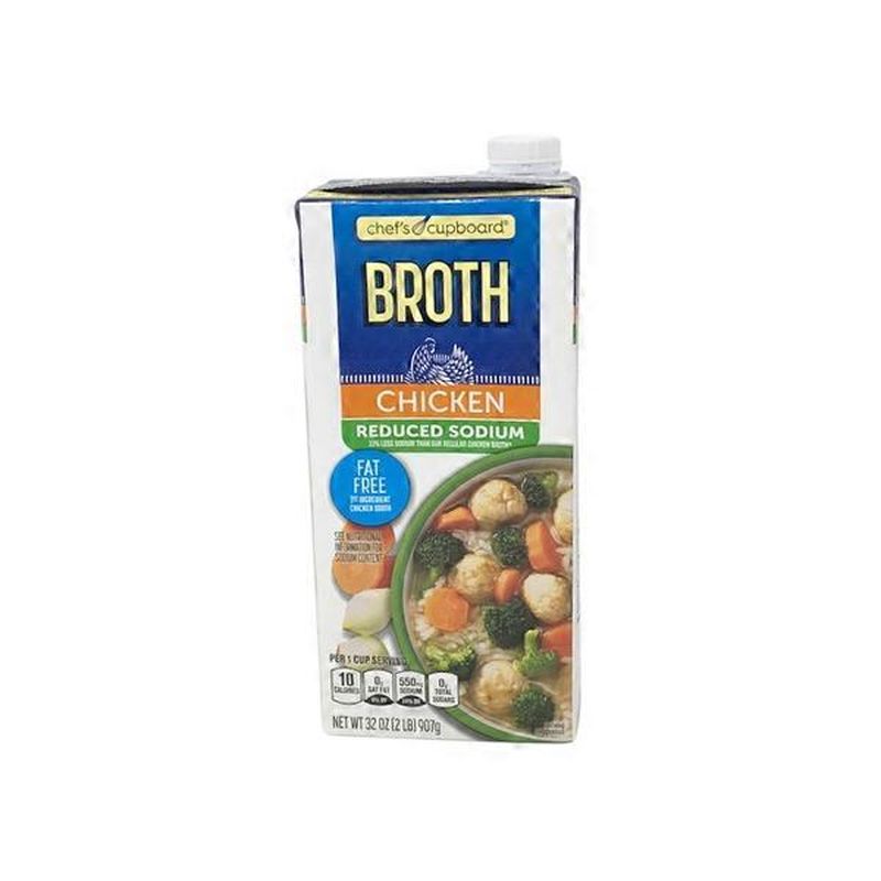 Chef's Cupboard Reduced Sodium Chicken Broth (32 fl oz) from ALDI Instacart