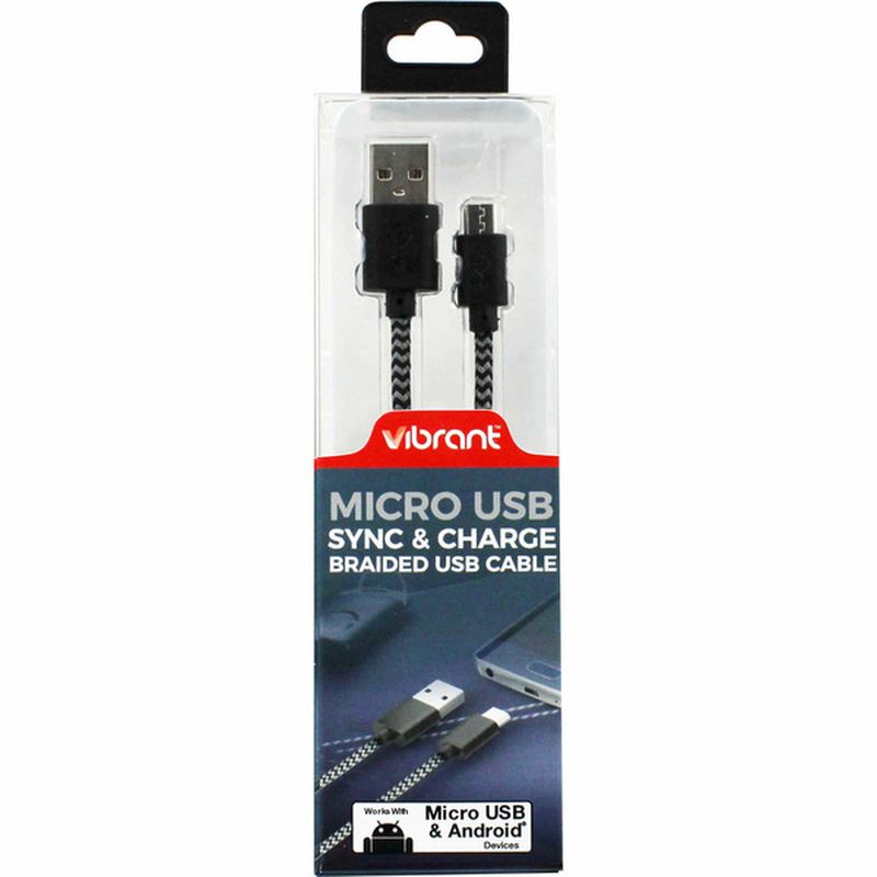 Vibrant Sync & Charge Micro USB Cable