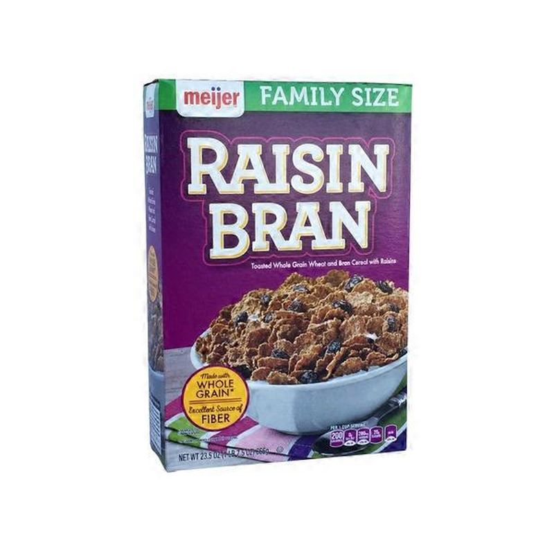 Meijer Raisin Bran Toasted Whole Grain Wheat And Bran Cereal With