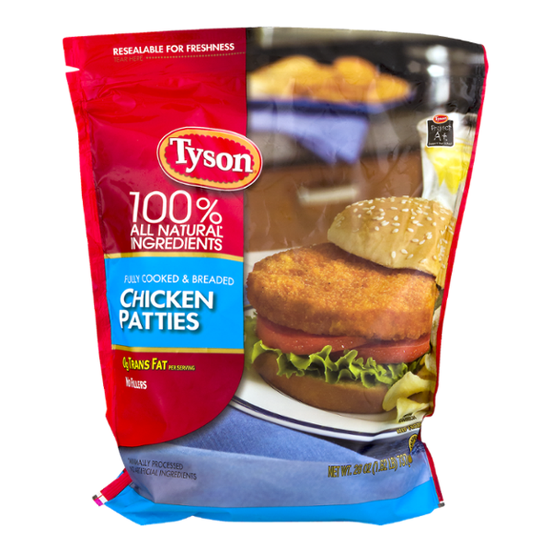 Tyson fully cooked chicken patties