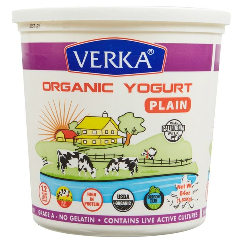 Verka Organic Plain Yogurt (64 oz) Instacart