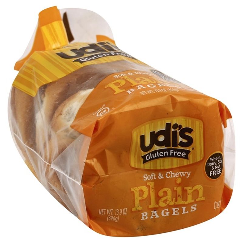 Udi's Gluten Free Plain Bagels (5 ct) from Weavers Way Coop Instacart
