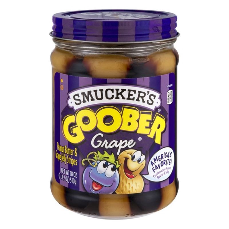 Smucker's Goober Peanut Butter & Grape Jelly Stripes (18 oz) - Instacart