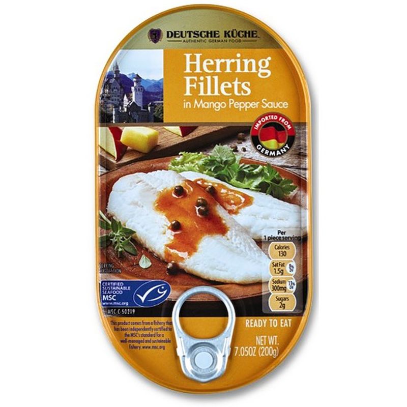 Deutsche Kuche Herring Fillets in Mango Pepper Sauce (7.05 oz) Instacart