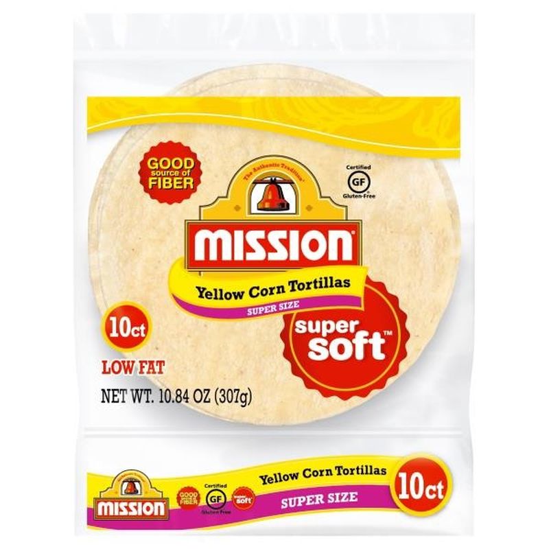 Mission Super Soft Super Size Yellow Corn Tortillas (10 ct) from Publix