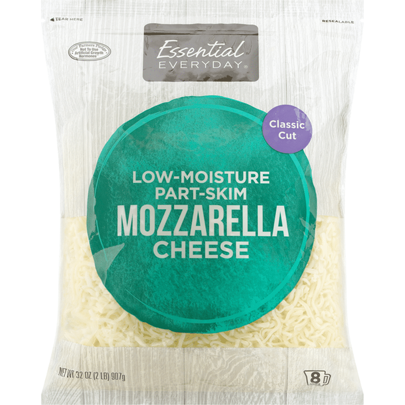 Essential Everyday Cheese, PartSkim, Mozzarella, LowMoisture, Classic Cut (32 oz) Instacart