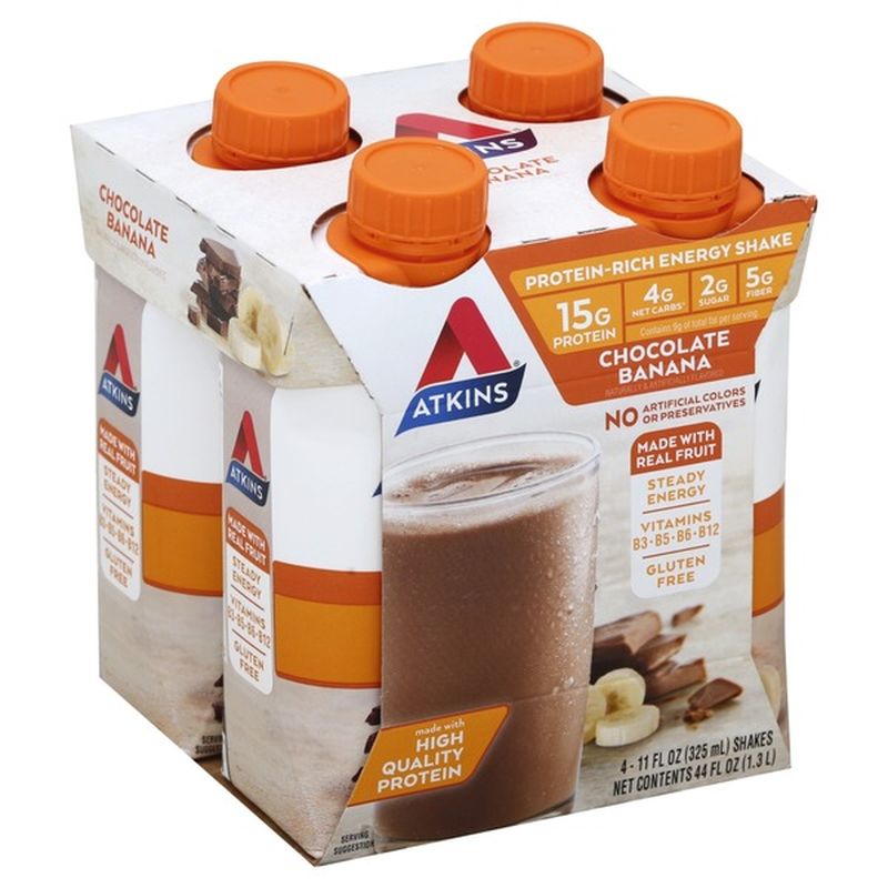 Atkins Shakes, Chocolate Banana (4 each) from Safeway - Instacart