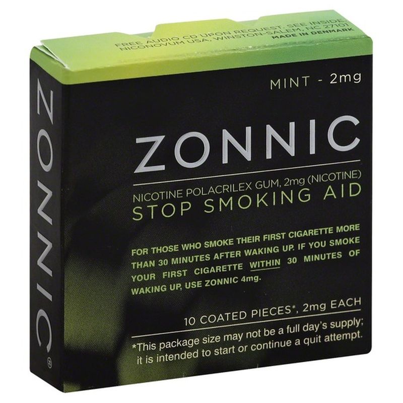 Zonnic Stop Smoking Aid, 2 mg, Gum, Mint (10 each) Instacart Zonnic Stop Smoking Aid, 2 mg, Gum, Mint (10 each) Instacart