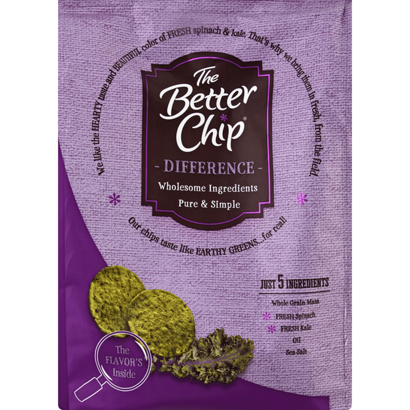 The Better Chip Whole Grain Chips, Spinach & Kale (6.4 oz) Instacart