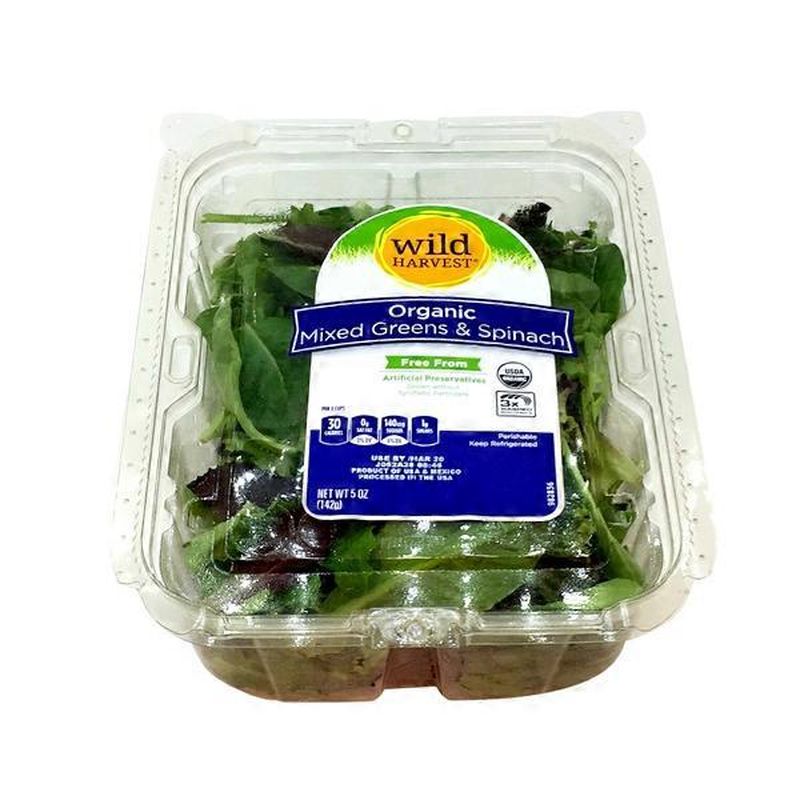 Wild Harvest Organic Mixed Greens & Spinach (5 oz container) from Cub ...