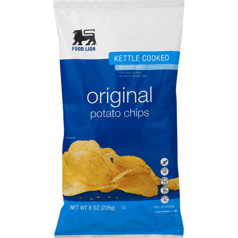 Food Lion Potato Chips, Original, Kettle Cooked (8 oz) - Instacart