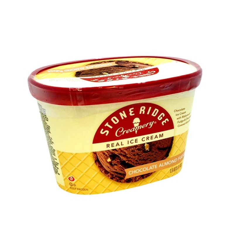 Stone Ridge Creamery Ice Cream, Chocolate Almond Fudge (1.5 qt) from